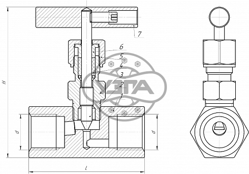 Клапан запорный Dn20 Pn160 муфтовый 12Х18Н10Т 15нж54бк