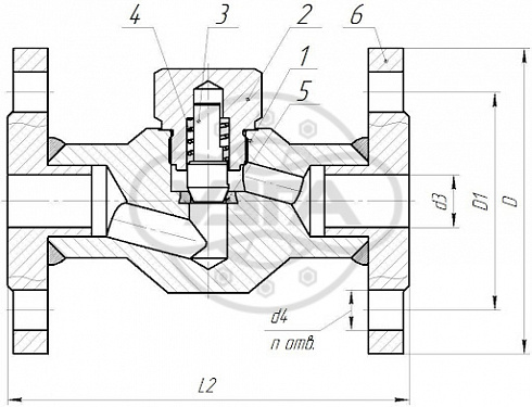 Клапан обратный подъемный фланцевый Dn15 Pn100 12Х18Н10Т 16нж48нж