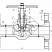 Клапан запорный Dn20 Pn16 фланцевый 09Г2С 15лс52нж